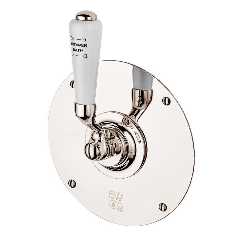 Regent style 2 way diverter with large china lever for either bath, shower or hand spray