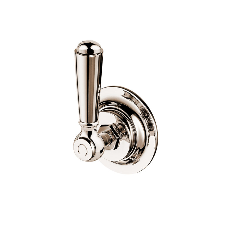 Regent Metal Lever two way diverter on a rounded mounting flange for shower